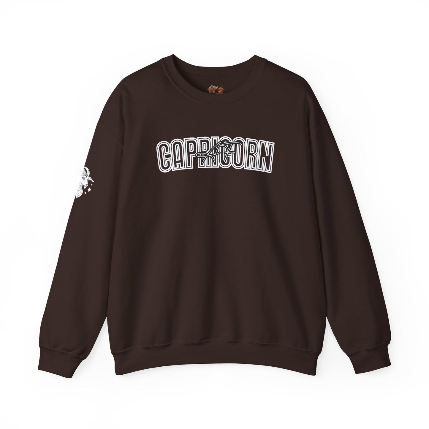 Capricorn Sweatshirt: Zodiac Crewneck with Sleeve Detail