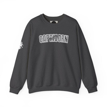 Capricorn Sweatshirt: Zodiac Crewneck with Sleeve Detail
