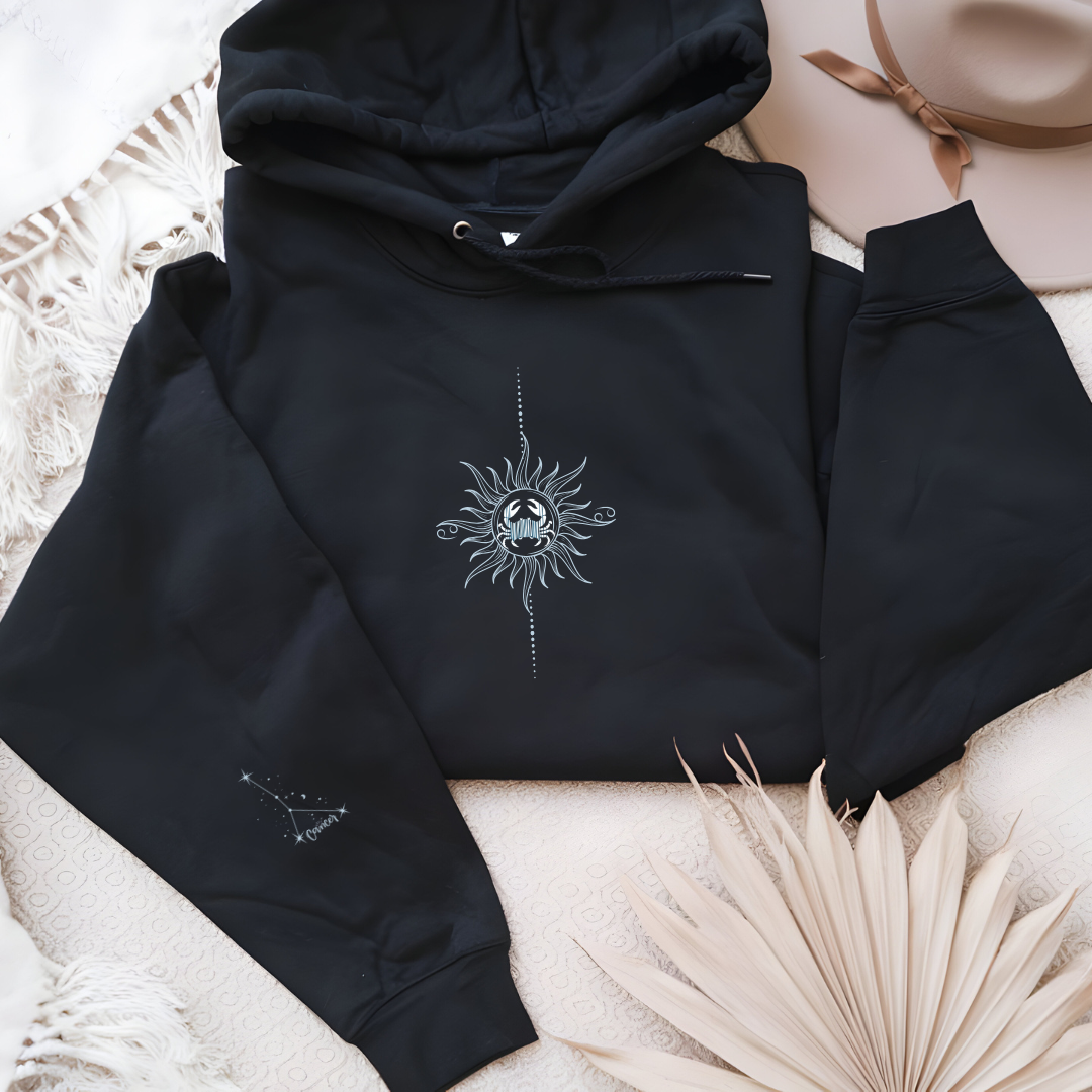 Cancer Zodiac Hoodie – Sun Astrology & Constellation Design - Soft And Cozy