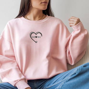 3D Heart Sweatshirt – Celestial Moon Phase Design