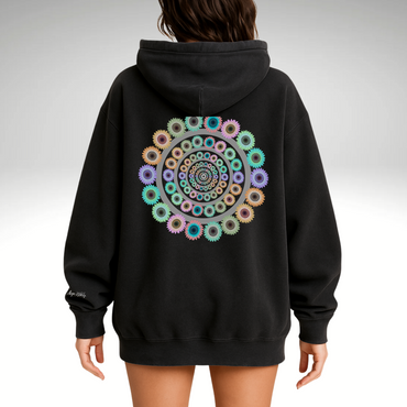 Bloom Softly Mandala Hoodie with Empowering Quote