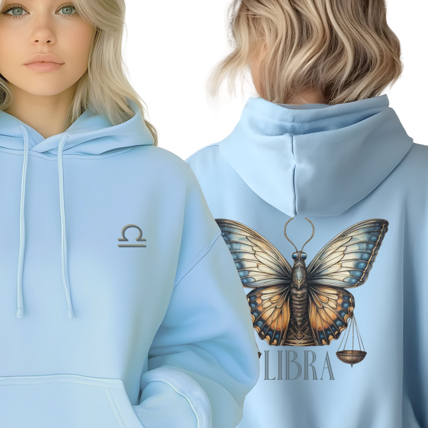 Libra Butterfly Balance Hoodie - Cozy And Warm