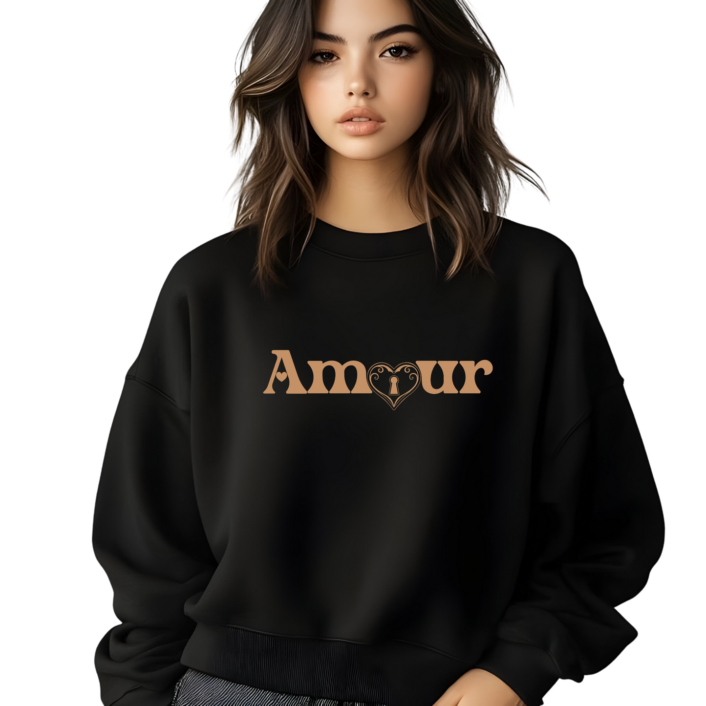 Amour Heart Lock Sweatshirt – A Romantic Valentine’s Look