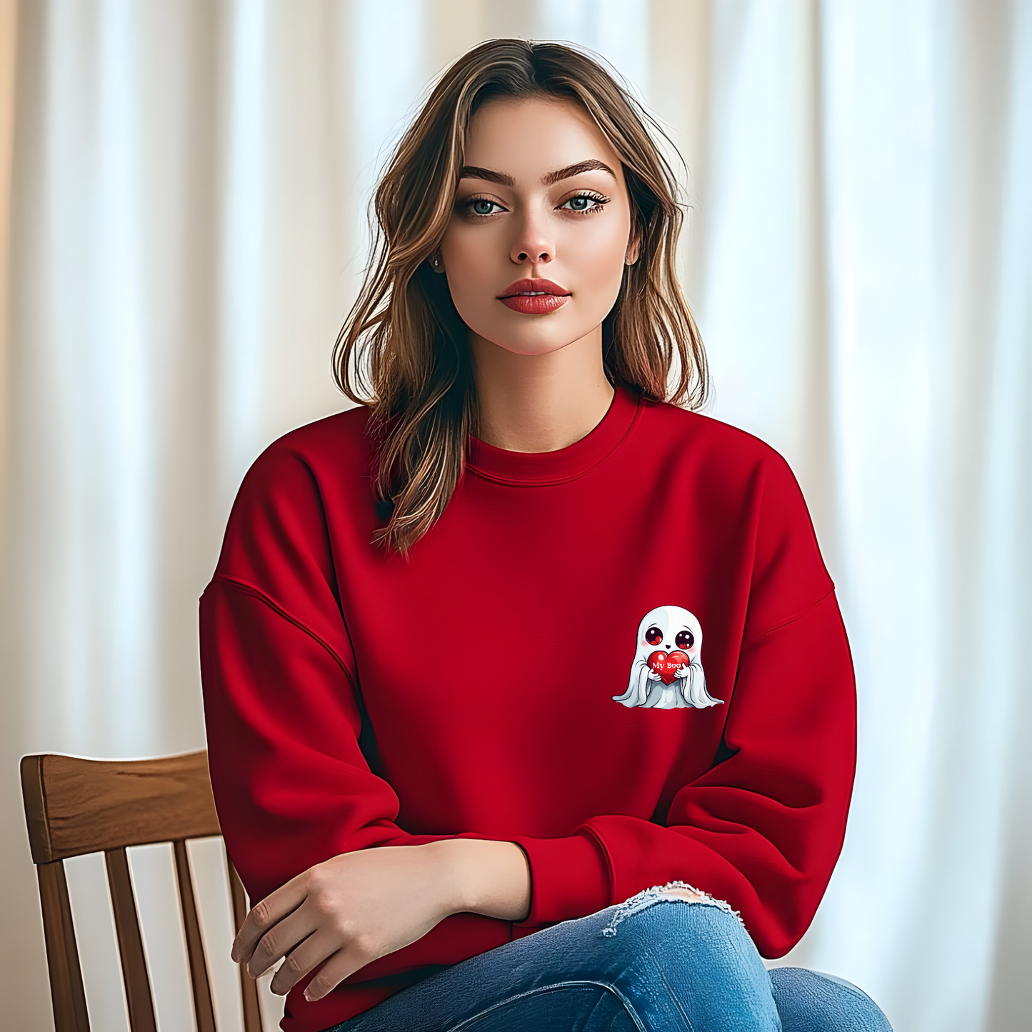 My Boo Heart - Ghost Sweatshirt - Cozy And Warm