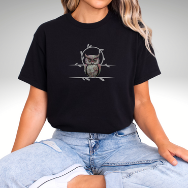 Libra Symbol T-Shirt – Owl Zodiac Design