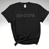 BEE-UTIFUL Honeycomb T-Shirt Letter  – Punny Bee Lover