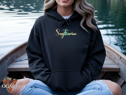 Sagittarius Pastel Hoodie: Astrology Hooded Sweatshirt