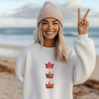 Canadian Heart Leaves Sweatshirt – Unique & Cozy Design