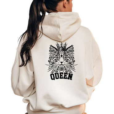 Queen Cat Hoodie - Plush And Warm