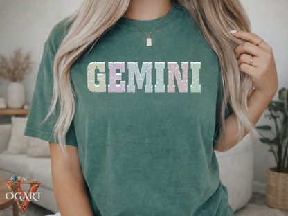 Gemini Zodiac T-Shirt: Comfort Colors Pastel Tee